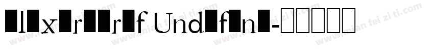 ElixirSerif Undefine字体转换